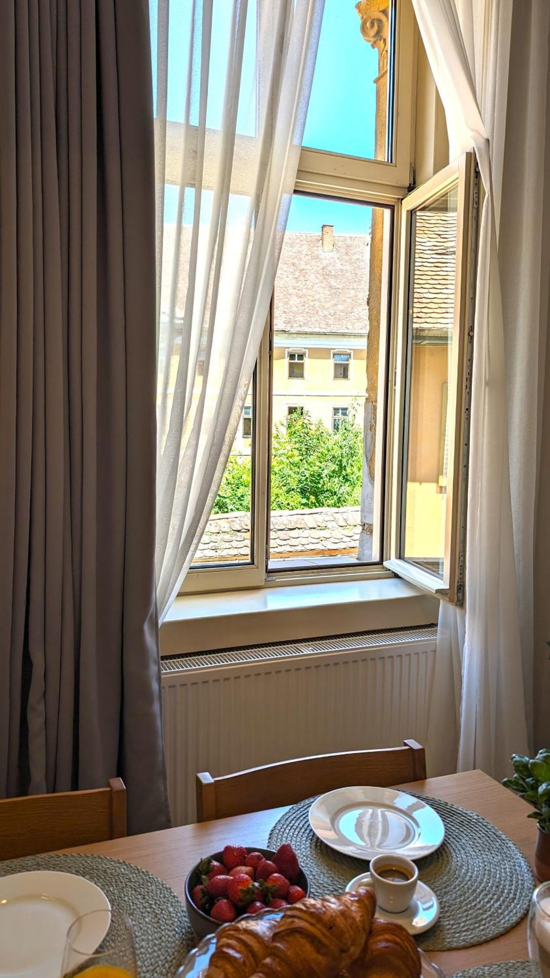 Apartment In Historic Center, Quiet Area, Ac Сибиу Экстерьер фото